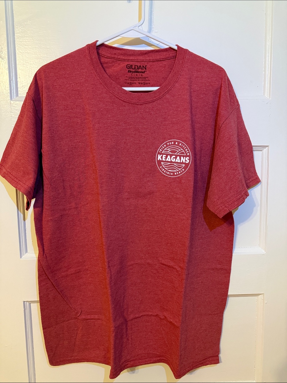 Gildan Heather Maroon Short Sleeve Tee with Chest Logo